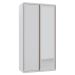 Guarda-Roupa Solteiro com Espelho Elite I 2 PT 3 GV Branco