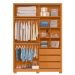 Guarda-Roupa Solteiro com Espelho Frizatto Flex 2 Portas 3 Gavetas Cinamomo e Off White