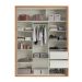 Guarda-Roupa Solteiro com Espelho Girona 100% MDF 2 Portas 2 Gavetas Freijó e Off White
