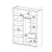 Guarda-Roupa Solteiro com Espelho Girona 100% MDF 2 Portas 2 Gavetas Freijó e Off White