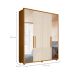 Guarda-Roupa Solteiro com Espelho Greco 4 Portas 3 Gavetas Cinamomo e Off White