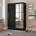 Guarda-Roupa Solteiro com Espelho Lynx 2 Portas Preto