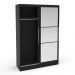 Guarda-Roupa Solteiro com Espelho Lynx 2 Portas Preto