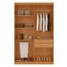 Guarda-Roupa Solteiro com Espelho Malibu 100% MDF 4 Portas 2 Gavetas Imbuia e Off White