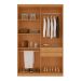 Guarda-Roupa Solteiro com Espelho Malibu 4 PT 2 GV Imbuia