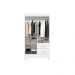 Guarda-Roupa Solteiro com Espelho Mobi Flex 4 Portas 2 Gavetas Branco