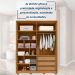 Guarda-Roupa Solteiro com Espelho New Apollo Ripado 4 Portas 3 Gavetas Buriti e Fendi