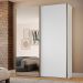Guarda-Roupa Solteiro com Espelho Raffinato 100% MDF 2 Portas Branco