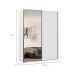 Guarda-Roupa Solteiro com Espelho Raffinato 100% MDF 2 Portas Branco