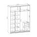 Guarda-Roupa Solteiro com Espelho Raffinato 100% MDF 2 Portas Branco