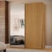 Guarda-Roupa Solteiro com Espelho Raffinato 100% MDF 2 Portas Freijó