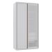 Guarda-Roupa Solteiro com Espelho Reflecta Elite II 2 Portas 3 Gavetas Branco
