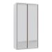 Guarda-Roupa Solteiro com Espelho Reflecta Elite III 2 Portas 3 Gavetas Branco