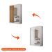 Guarda-Roupa Solteiro com Espelho Riva Flex 2 Portas 4 Gavetas Branco e Amêndola