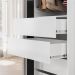 Guarda-Roupa Solteiro com Espelho Riva Flex 2 Portas 4 Gavetas Branco e Amêndola