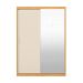 Guarda-Roupa Solteiro com Espelho Riva Flex 2 Portas 4 Gavetas Cinamomo e Off White