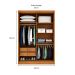 Guarda-Roupa Solteiro com Espelho Roma Flex 2 Portas 2 Gavetas Cinamomo e Off White