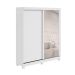 Guarda-Roupa Solteiro com Espelho Zeine com Pés 2 Portas 2 Gavetas Branco