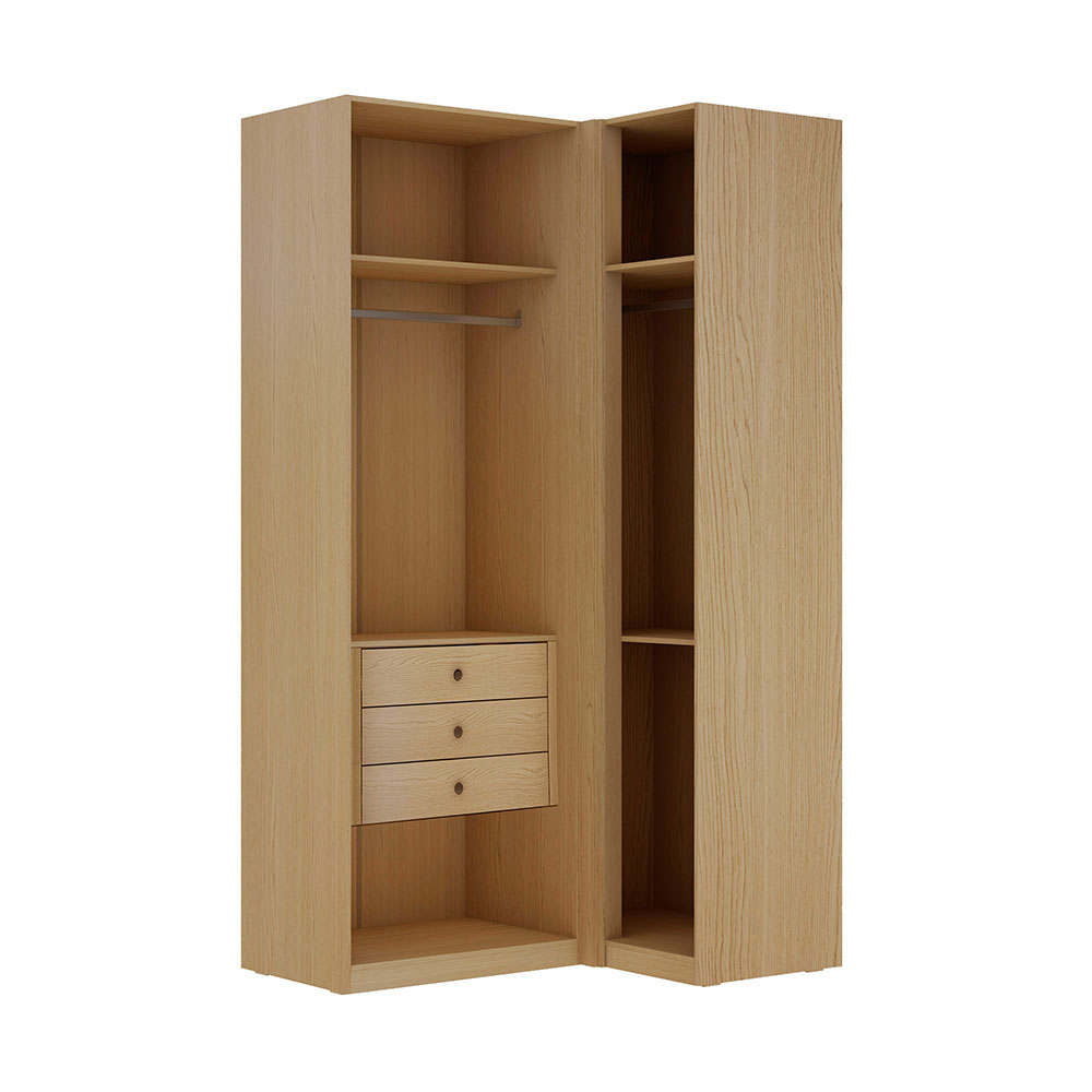 Guarda-Roupa de Canto Closet Modulado Infinity 3 Gavetas Savana