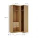 Guarda-Roupa de Canto Closet Modulado Infinity 3 Gavetas Savana