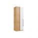 Guarda-Roupa de Canto Solteiro Infinity 1 Porta Branco e Savana