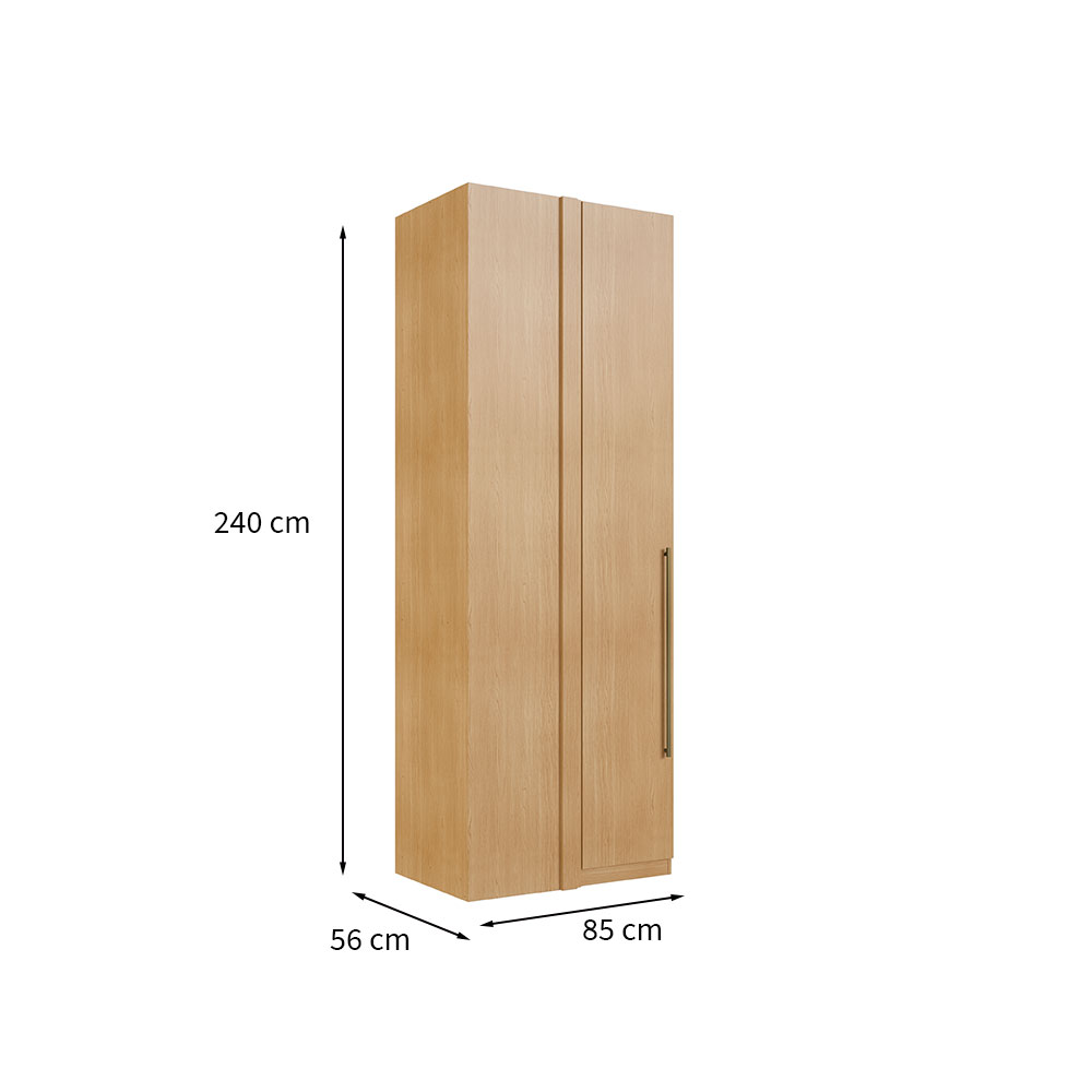 Guarda-Roupa de Canto Solteiro Infinity 1 Porta Savana