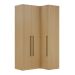 Guarda-Roupa de Canto Solteiro Infinity 3 Portas 2 Gavetas Savana