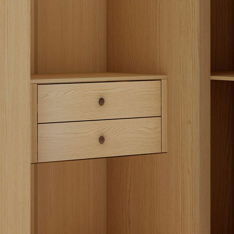 Guarda-Roupa de Canto Solteiro Infinity 3 Portas 2 Gavetas Savana
