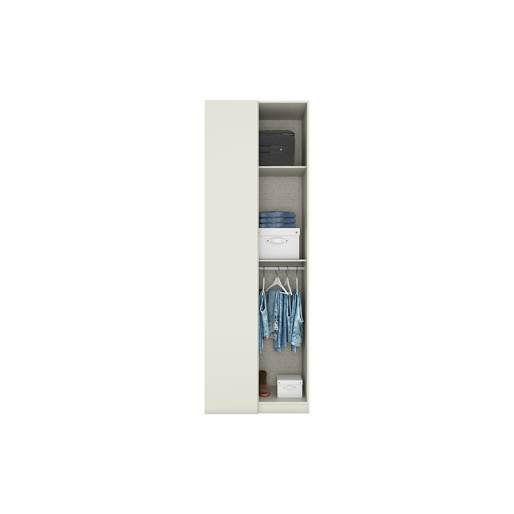 Guarda-Roupa de Canto Solteiro Seletto 1 PT Areia e Jequitibá