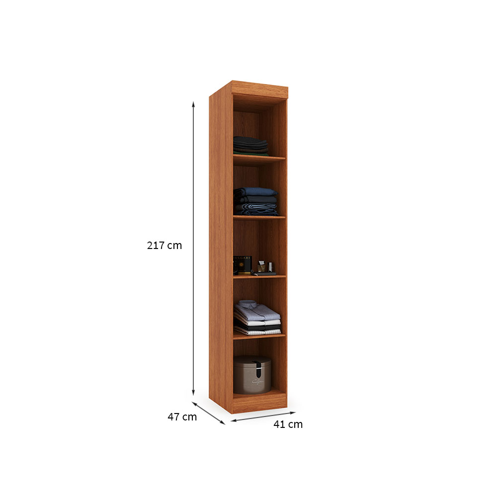 Gurada-Roupa Modulado Gênova 1 Porta Freijó Wood e Off White