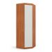 Gurada-Roupa Modulado de Canto Gênova 1 Porta Freijó Wood e Off White