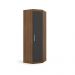 Gurada-Roupa Modulado de Canto Gênova 1 Porta Ipê Wood e Grafite