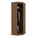 Gurada-Roupa Modulado de Canto Gênova 1 Porta Ipê Wood e Grafite