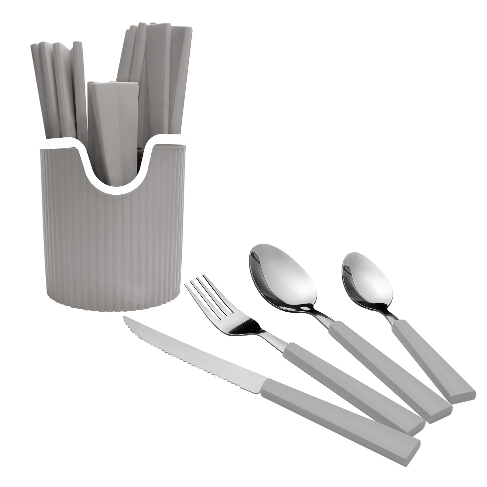 Jogo de Talheres com 25 Peças Monte Cinza