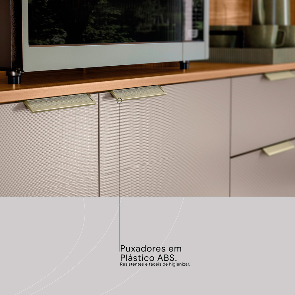 Kit de Cozinha Conde 7 Portas 2 Gavetas Amendola e Nude