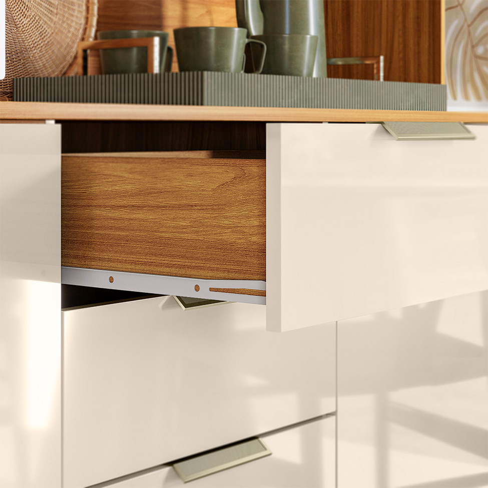 Kit de Cozinha Conde 7 Portas 2 Gavetas Cinamon e Off White