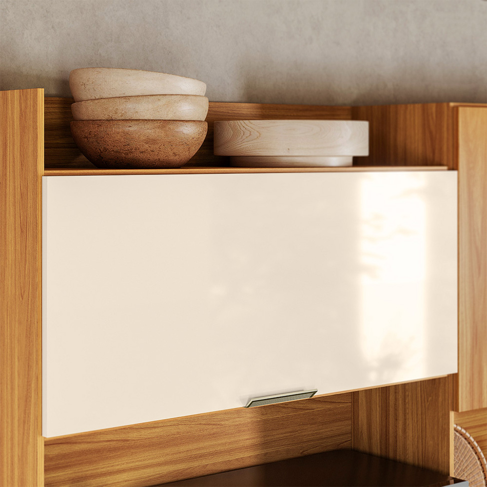 Kit de Cozinha Conde 7 Portas 2 Gavetas Cinamon e Off White