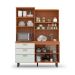 Kit de Cozinha Ravena 4 portas 3 Gavetas Freijó e Off White