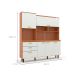Kit de Cozinha Ravena 5 portas 3 Gavetas Freijó e Off White