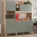 Kit de Cozinha Select 6 Portas 2 Gavetas Avena e Menta