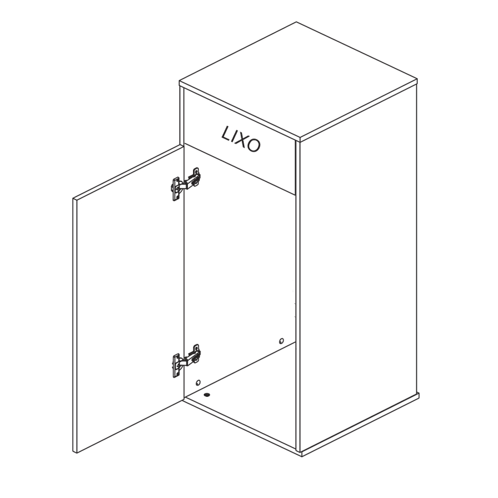 Lixeira de Escritório Module Preta