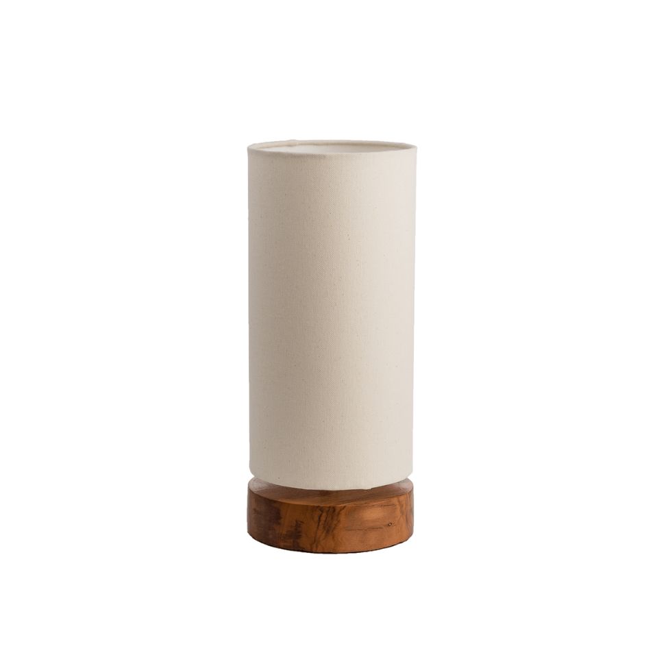 Luminária Natural Algodão Bege 34 cm