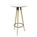 Mesa Bistrô Redonda com Tampo MDF Rio Branca 60 cm