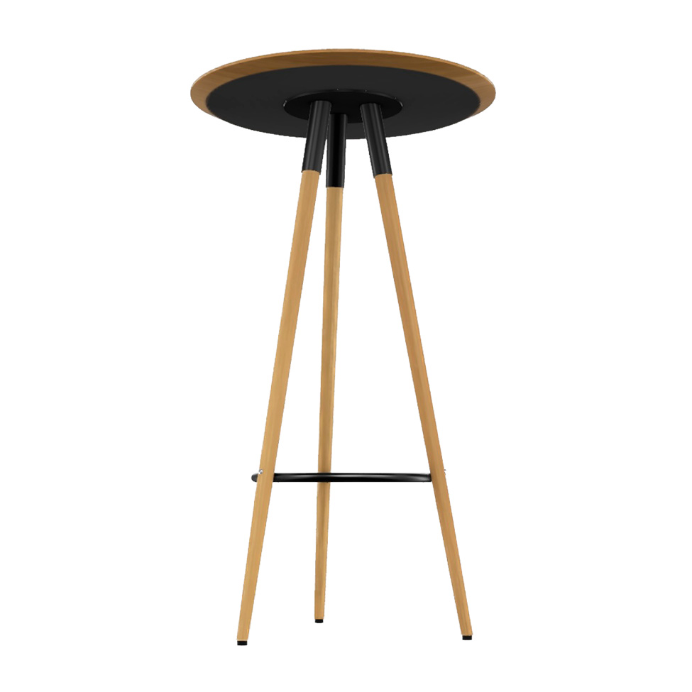 Mesa Bistrô Redonda com Tampo MDF Rio Preta 60 cm