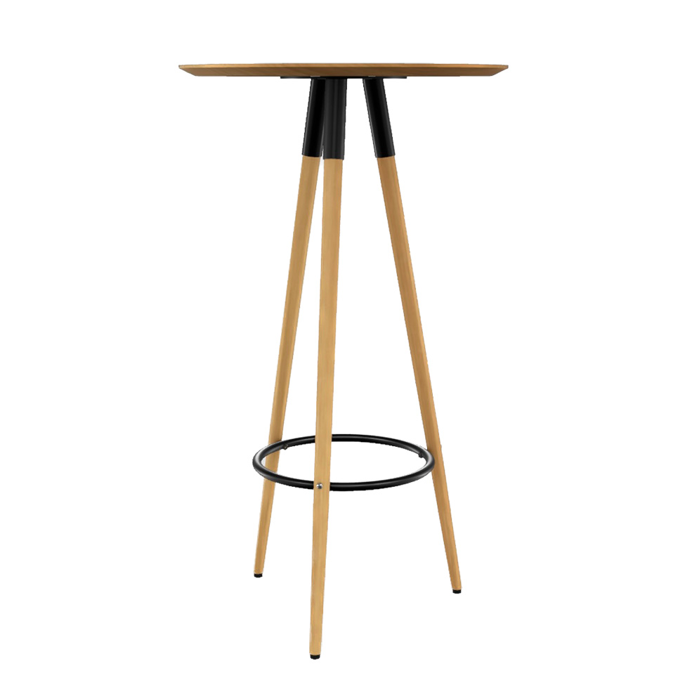 Mesa Bistrô Redonda com Tampo MDF Rio Preta 60 cm