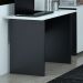 Mesa De Escritório New City Retangular 90 cm Preto & Cinza