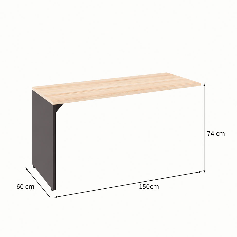 Mesa Dinâmica Shelf Calvi e Preta 150 cm