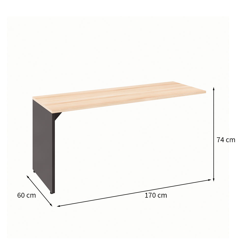 Mesa Dinâmica Shelf Calvi e Preta 170 cm
