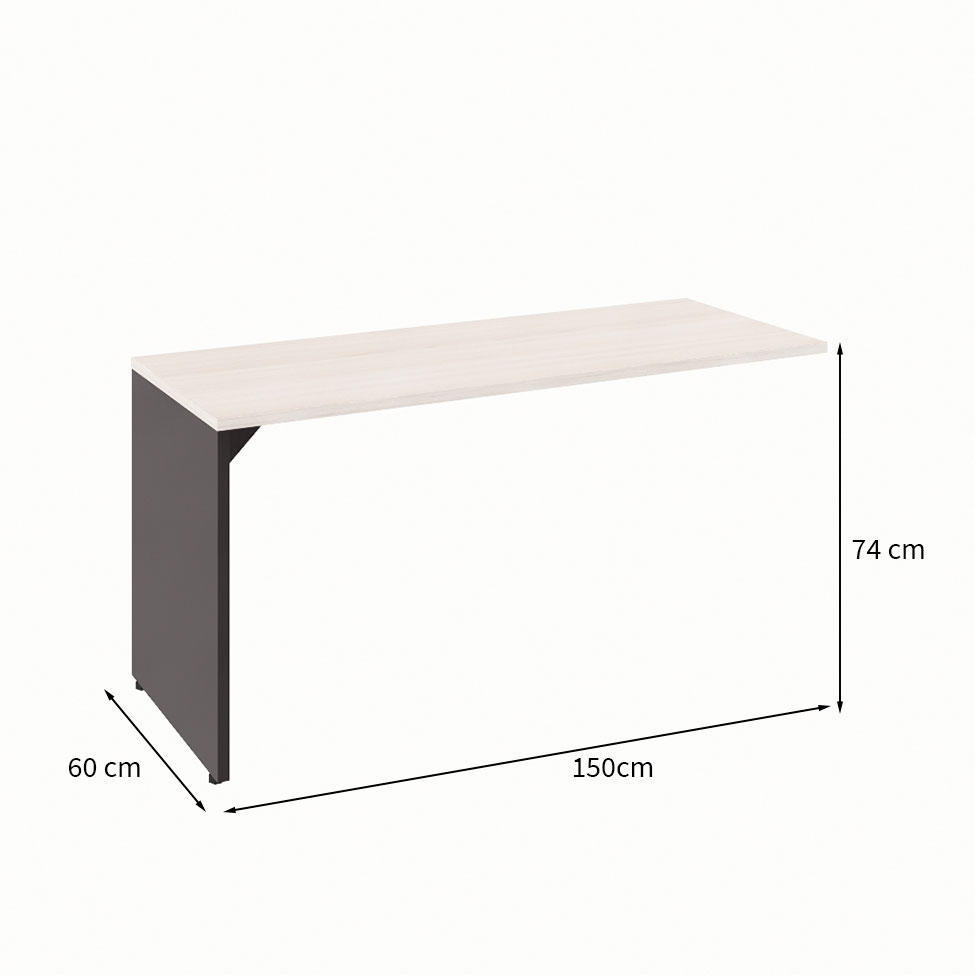 Mesa Dinâmica Shelf Carvalho Berlin e Preta 150 cm