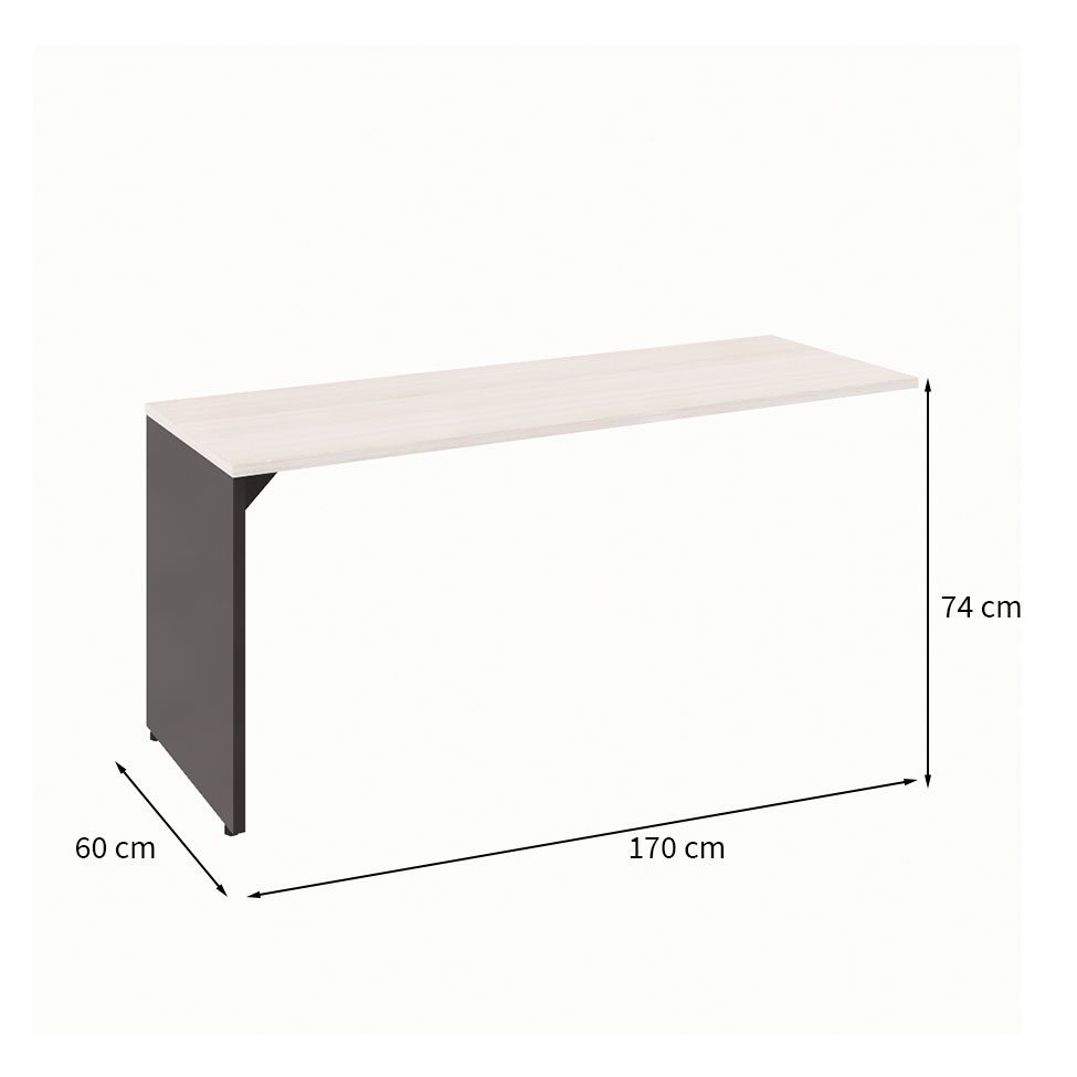 Mesa Dinâmica Shelf Carvalho Berlin e Preta 170 cm